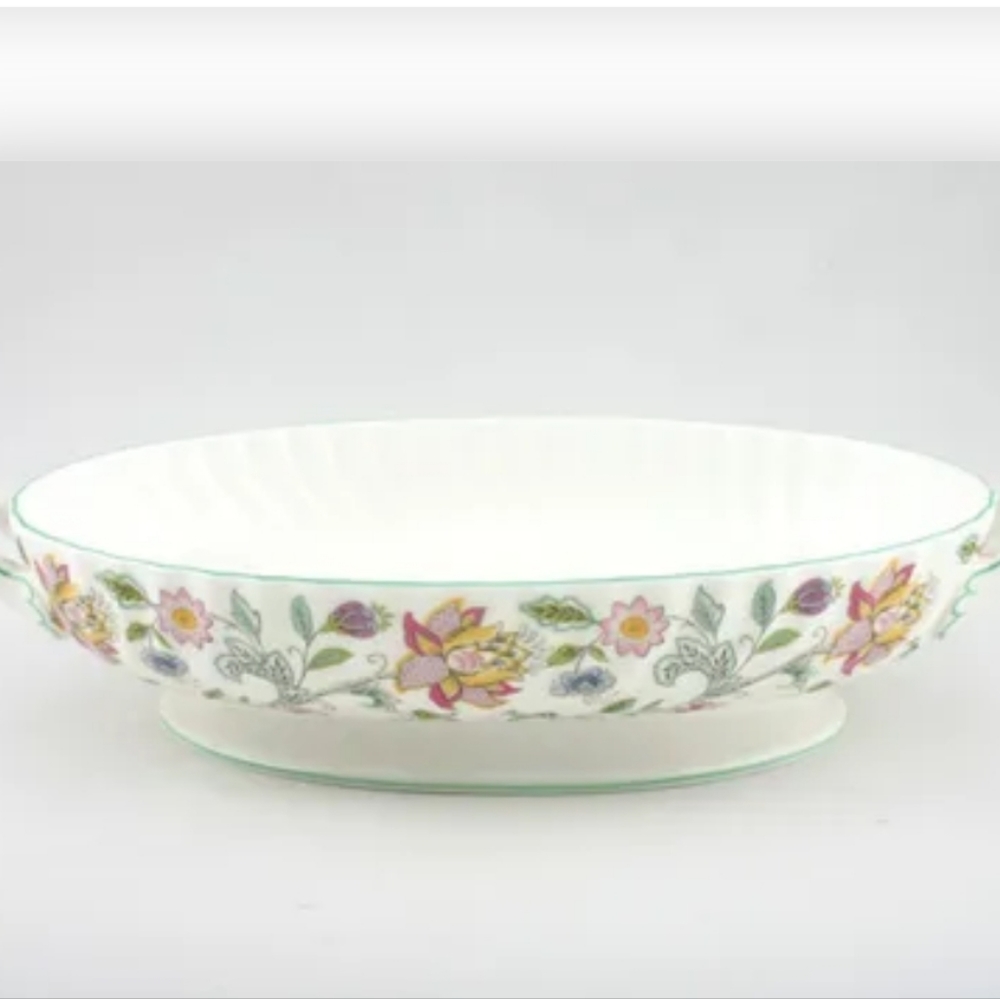 Minton Haddon Hall Bone China Vegetable Bowl Floral Beautiful
